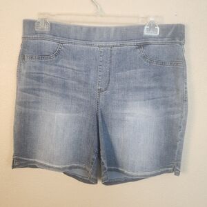 NYDJ Light Blue Pull On Jean Shorts Size 16 (5837)